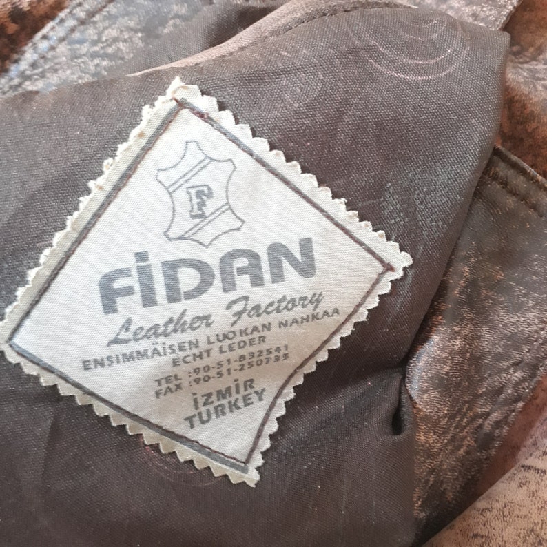 1990/'s vintage leather overcoat by Fidan Izmir Turkish sustainable leather responsible leather