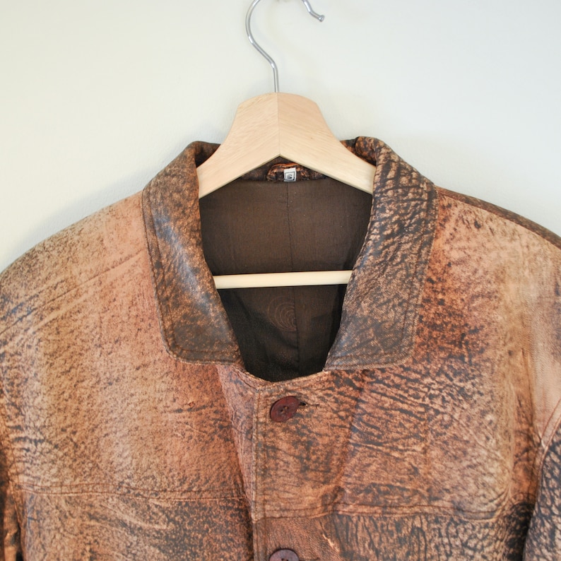 1990/'s vintage leather overcoat by Fidan Izmir Turkish sustainable leather responsible leather