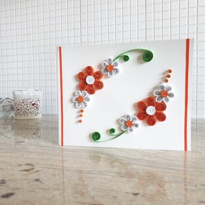 Carta quilling, Biglietto d'auguri, Fatto a mano, Festa della donna, Compleanno, Moglie, Ragazza, Mamma, Regalo, Per Lei, Fiori quilled