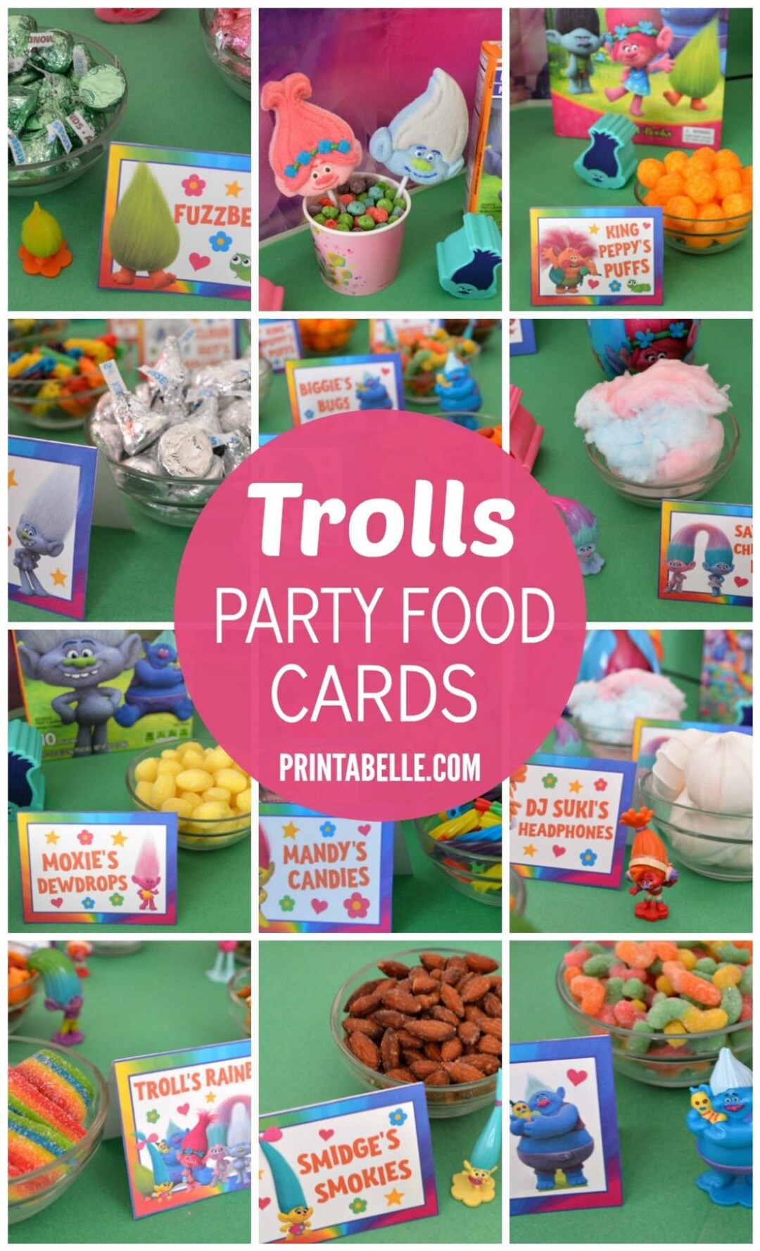18 Trolls Inspired PREFILLED (NOT EDITABLE) Printable Party