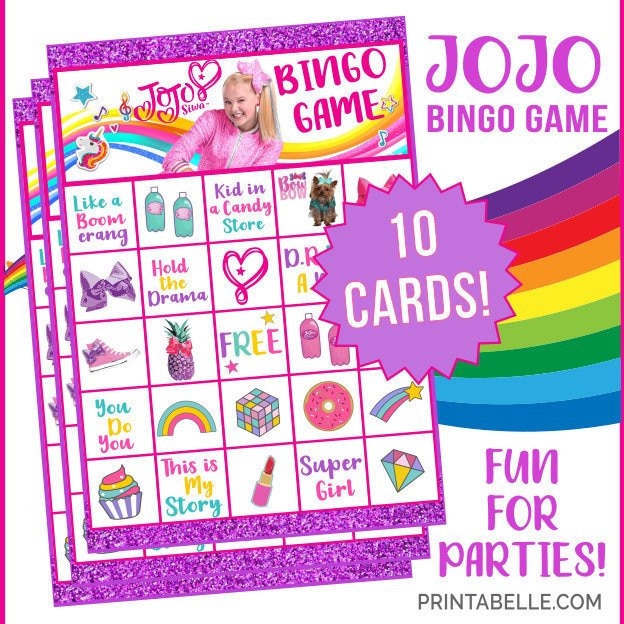 jojo-siwa-bingo-printable-game-10-cards-a-calling-card-instant-download-printable-pdf-files-great-for-birthday-parties-etsy