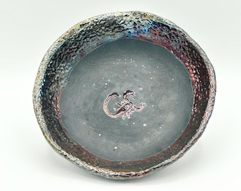 Raku Dish with animal motif