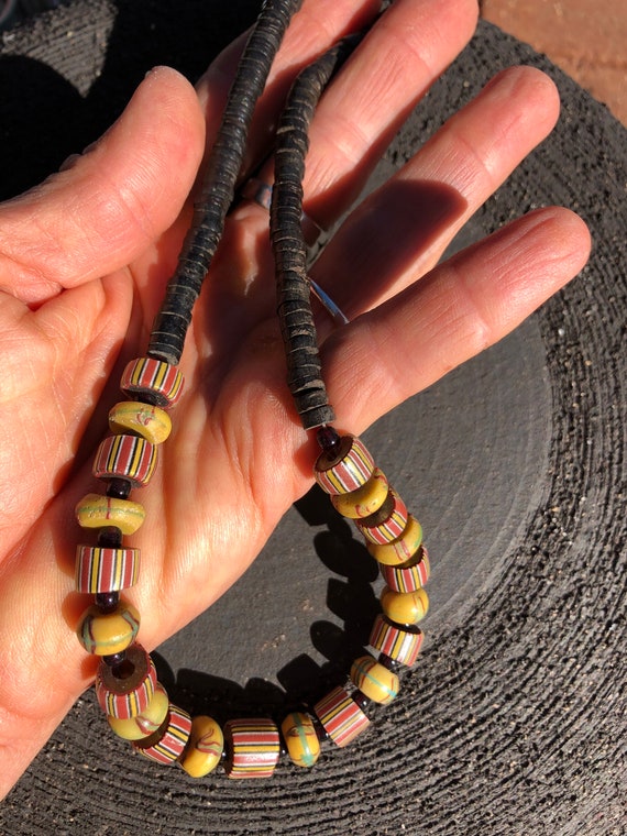 African Trade Bead Necklace 17 Etsy Australia
