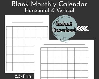 Printable Calendar 2021, , Handlettering, Monthly Calendar, , Desk ...