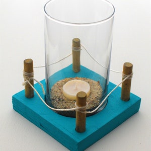Turquoise Dock Post Hurricane Candle
