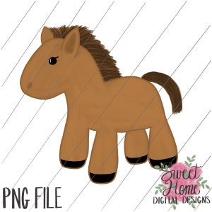 Horse Pony Farm Animal Country PNG for sublimation or printing on inkjet transfer clipart digital download