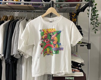 Vintage X-Men Wolverine Mighty Morphin Power Rangers Tshirt Kids XL 1994