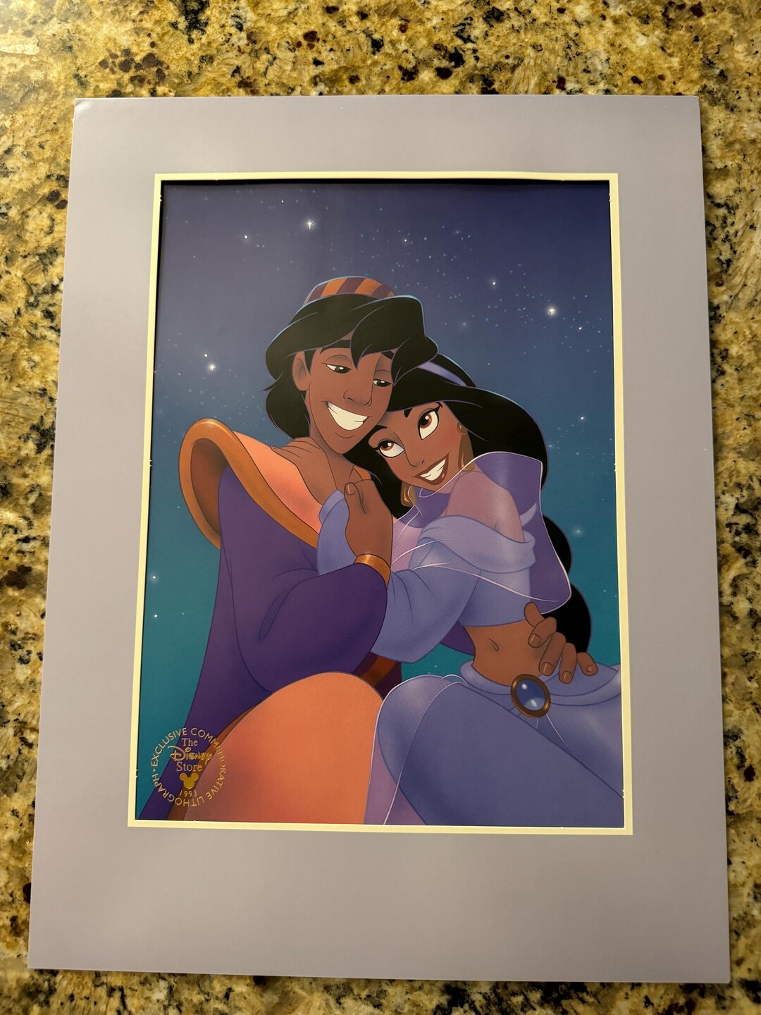 Walt Disney's aladdin Exclusive Commemorative Lithograph, 1993 Aladdin