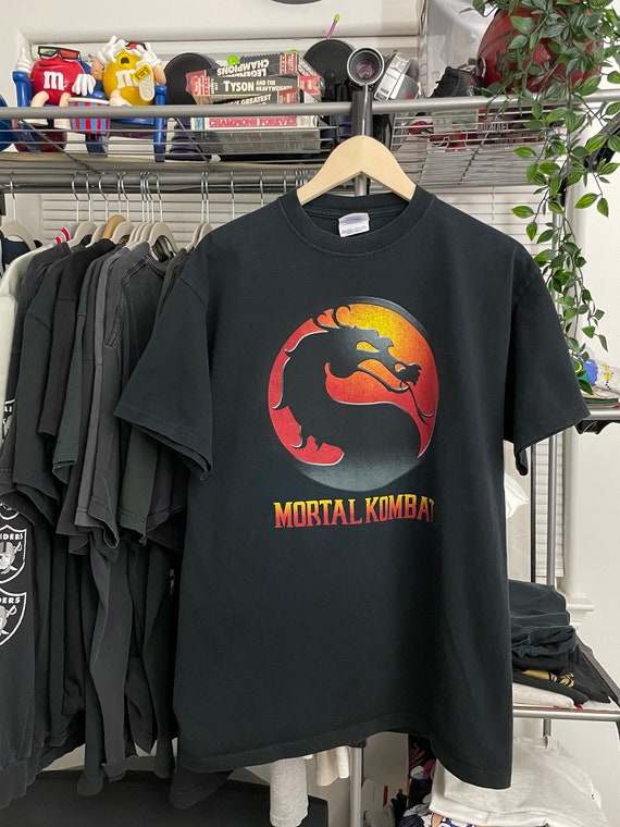 MORTAL KOMBAT T-shirt 1993 KANO Tee one sided Black GILDAN T SHIRT