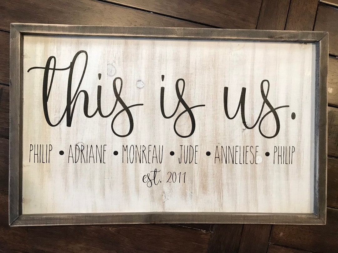 This is Us Personalized Family Sign Etsy