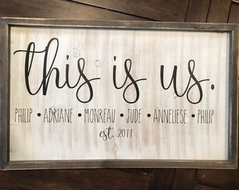 Este es nosotros signo de familia personalizado