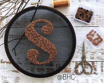Copper 'S' Monogram Embroidery