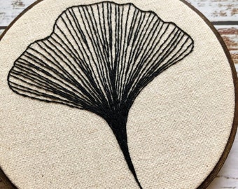 4" Embroidered Ginkgo Magnet