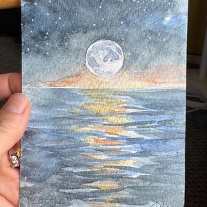Original watercolor postcard Nature watercolor Greeting cards Handmade postcard