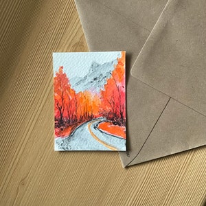 Pintura original em aquarela ACEO Arte de parede Decoração de parede Natureza aquarela Arte ACEO