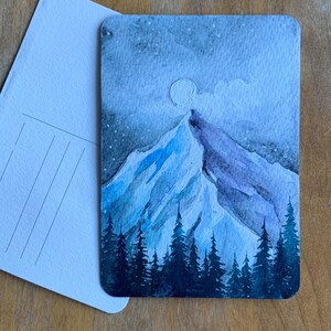 Original Natur Aquarell Postkarten Grußkarten Original Postkarten Gebirge Aquarell Geschenk für Ihn Geschenk für Sie Handgemachte Postkarten