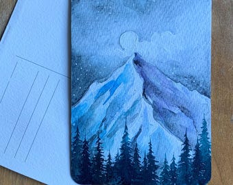 Aquarelles nature originales Cartes postales Cartes de voeux Cartes postales originales Aquarelles montagnes Cadeau pour lui Cadeau pour elle Cartes postales faites main