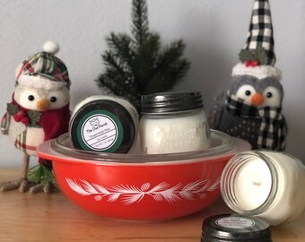 Peppermint Pine Scented Mason Jar Soy Candle