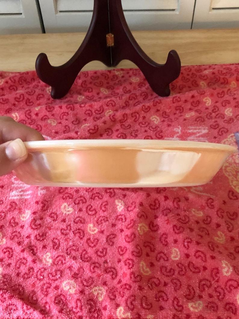 Vintage Fire King Peach Luster Ware 9 Inch Pie Plate