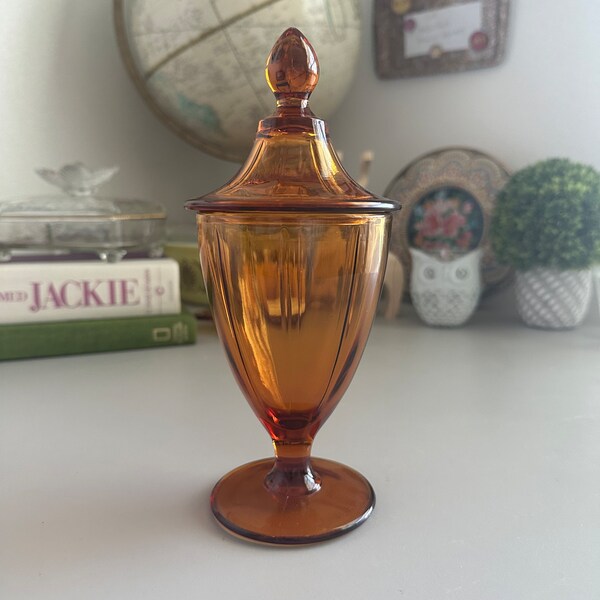 Amber Candy Dish Etsy