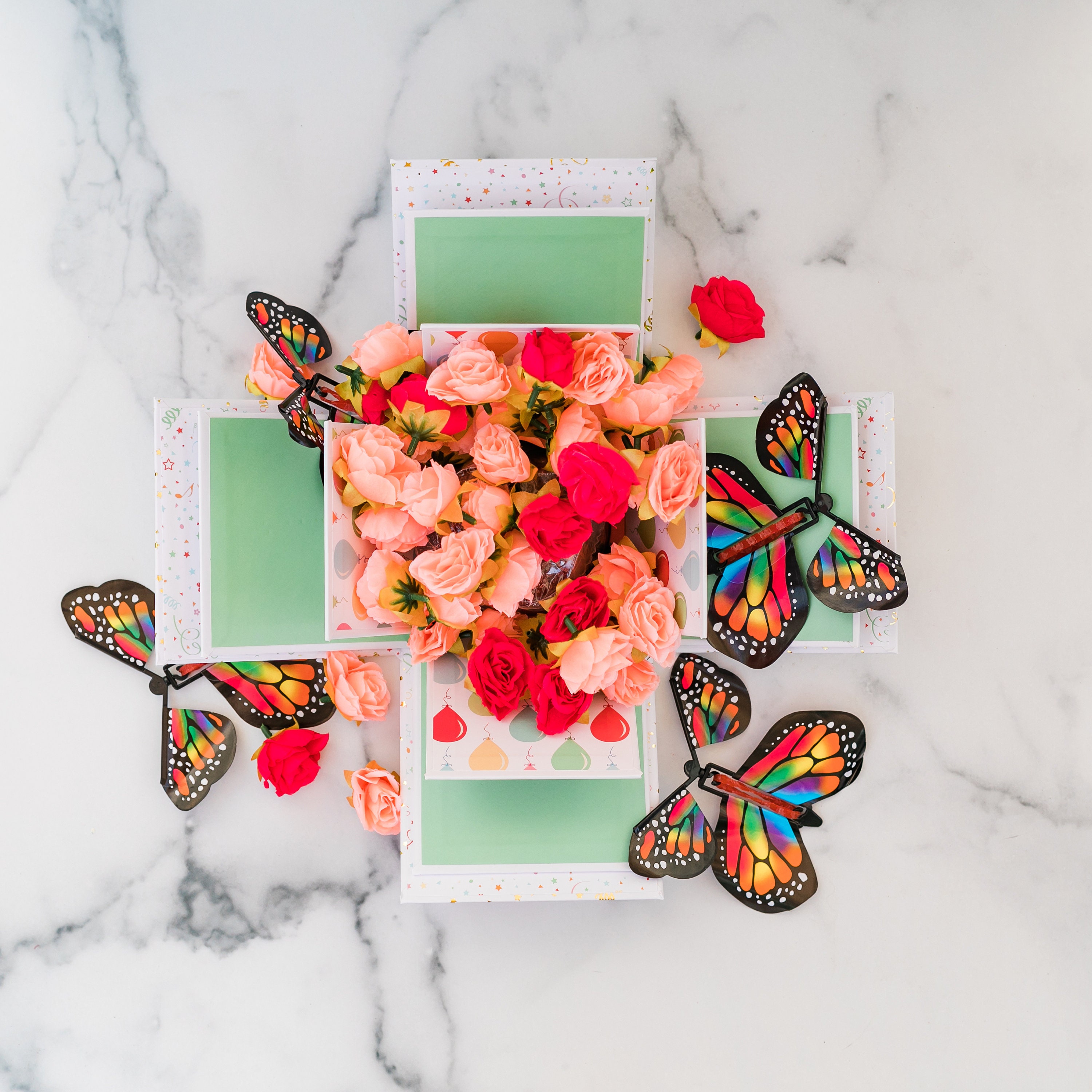 Birthday Cake Explosion Box Birthday Gift Etsy