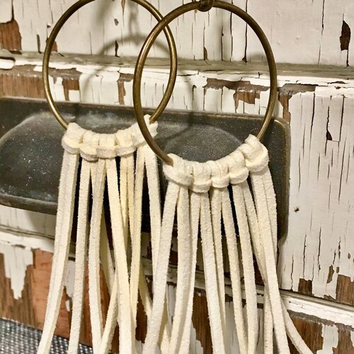 Leather Fringe Earrings fringe Hoop Earrings Western Jewelry Etsy Canada