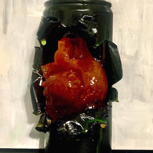 Pour your Heart Out Spray Can Sculpture (glow in the dark)
