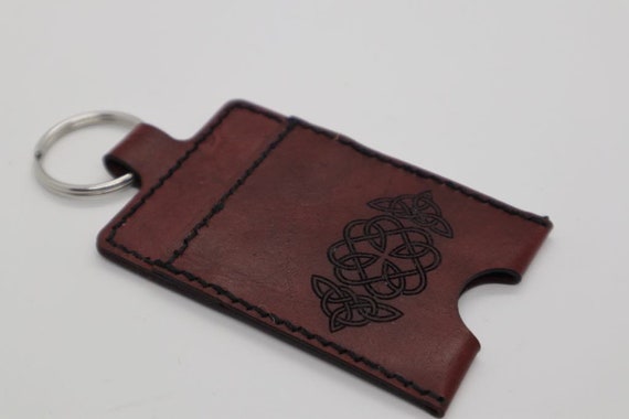 Keychain - Rectangle - D20 - Leather Keychain - Rectangle - D20 - Leather