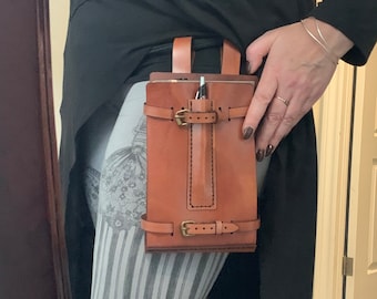 Book Holster with belt loops for Ren Faire, LARP, Cosplay Large Size