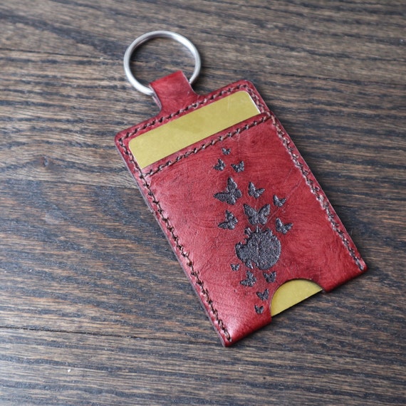 Keychain - Rectangle - D20 - Leather Keychain - Rectangle - D20 - Leather
