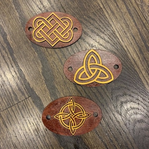 SVG Datei Leder Keltischer Knoten Haarschmuck für Glowforge Laser Cutter