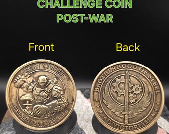 Fallout Liberty Prime Brass Challenge Coin