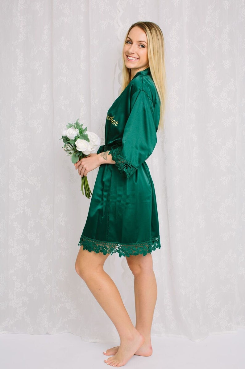 Bridesmaid Robesbridal Robelace Robebridesmaid Etsy