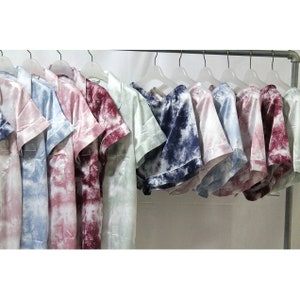 Tie Dye Bridesmaid PJ Sets, Bridal Pajama Sets, Tie-dye Wedding Getting Ready Outfit image 5