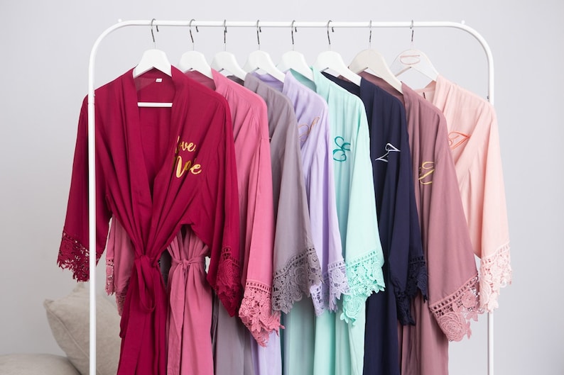 Bridal Party Robes Bridesmaid Robe Bridesmaid Dressing Gown Wedding Dressing Gown Bride Robe Childrens Robes