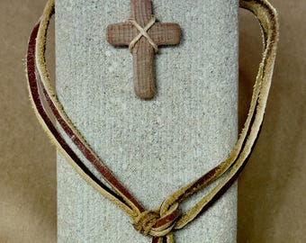 Hand Carved Limestone Cross Sculpture | Matthew 11:28, Scripture Stone, Christian Faith Gift, Iowa
