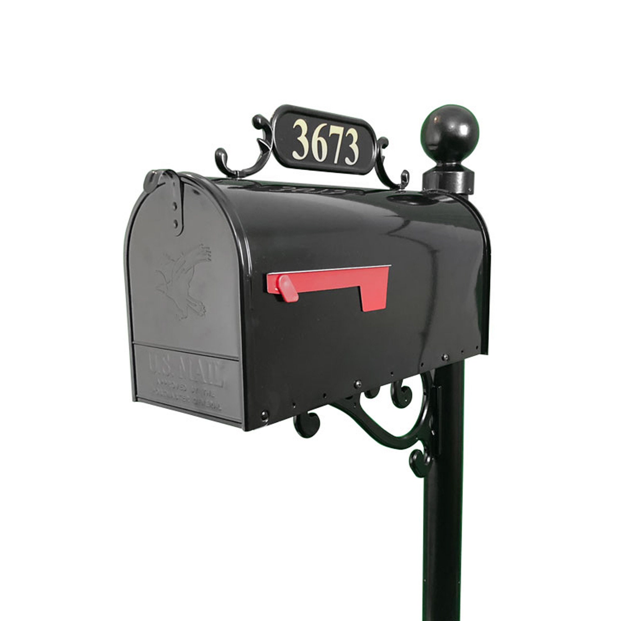 Black Mailbox and Post System Customized Address Numbers Etsy UK