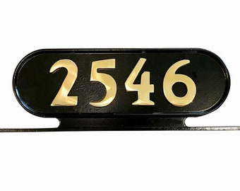Black Aluminum Address Plate, Custom House Numbers, Double Sided