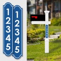 Reflective Aluminum Address Sign, House Numbers, Mailbox Post, Easy to Read, Pair