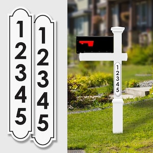 Reflective Aluminum Address Sign, House Numbers, Mailbox Post, Easy to ...