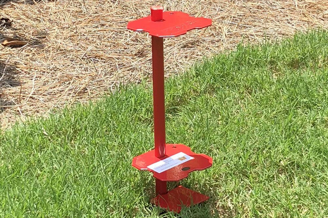 White Address Post with Blue Reflective House Numbers 32 Etsy