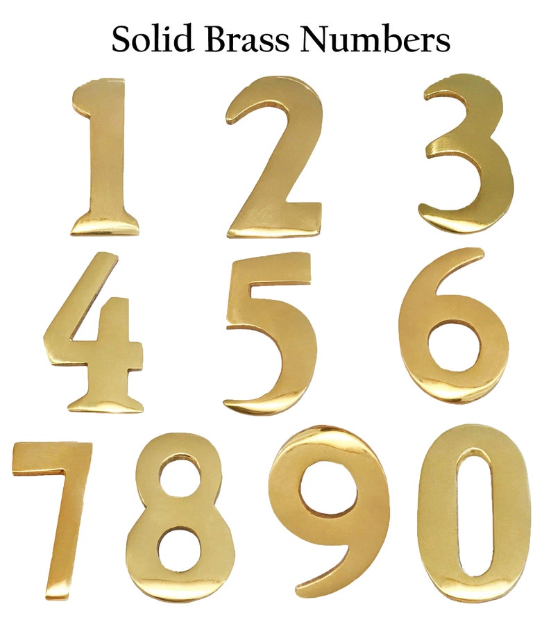 Style 2 Address Plate Includes Brass Silver or Gold Numbers Etsy