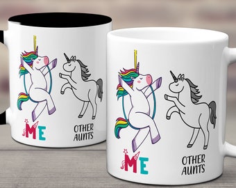 Taza de café "Tía Unicornio": regalo para el Día de la Madre o cumpleaños