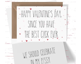Dirty Valentines Day Card for Him, Husband or Boyfriend
