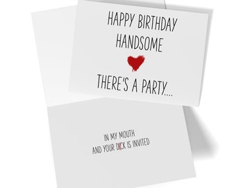 I LOVE YOUR DICK HAPPY BIRTHDAY BTW-RUDE FUNNY NAUGHTY CARDS LG HUSBAND BOYFRIE
