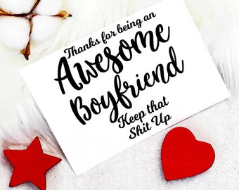 Valentines Day Card for Him, Cards for Boyfriend, Anniversary Card, Cards for Him, Funny Valentines Day Cards