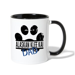 Taza de papá Alaskan Klee Kai - Taza de café con asa negra