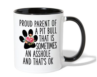 Personalized Pitbull Mom Coffee Mug: Custom Dog Lover Gift