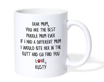 Personalized Poodle Mom Mug, Poodle Mug, Custom Poodle Mom Gift
