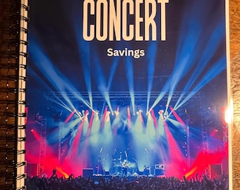Libro de ahorros para conciertos, páginas para colorear, raspar y guardar, tirada de dados
